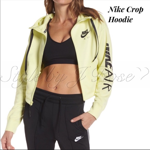 nike air full zip crop hoodie